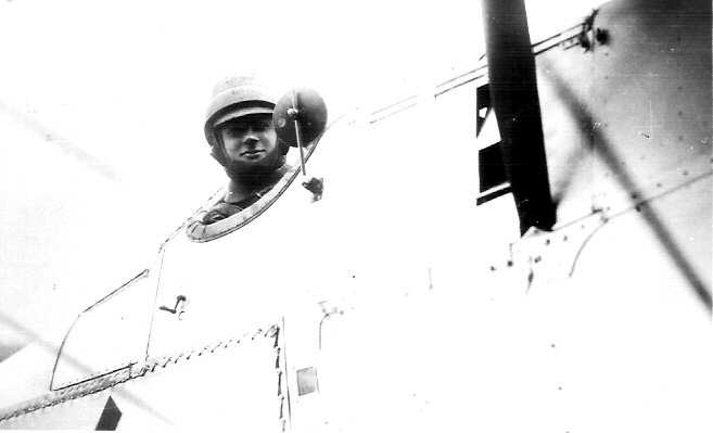 Augusts Lapins in the cockpit of a Martinsyde ADC.1